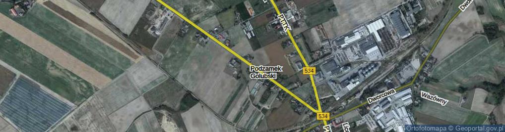 Zdjęcie satelitarne Podzamek Golubski ul.